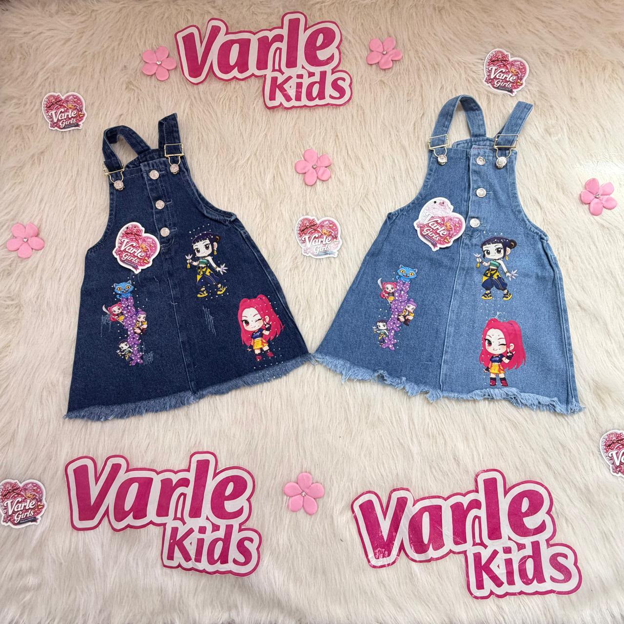 Jardinera Denim Muñecas de Colores