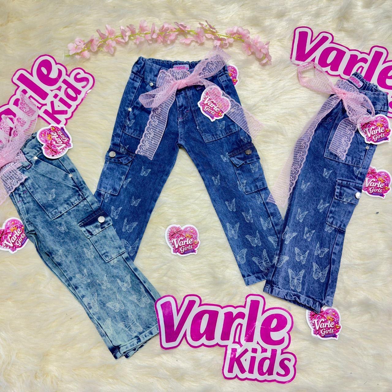 Pantalón Denim Estrellas y Moño